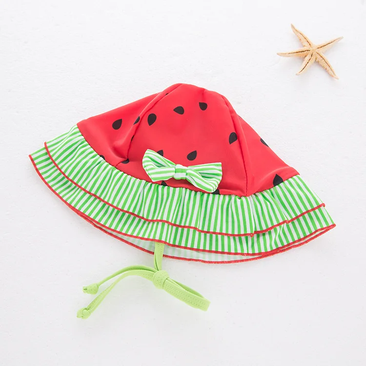 Купальный костюм для девочек купальник с арбузом 3 предмета детская одежда