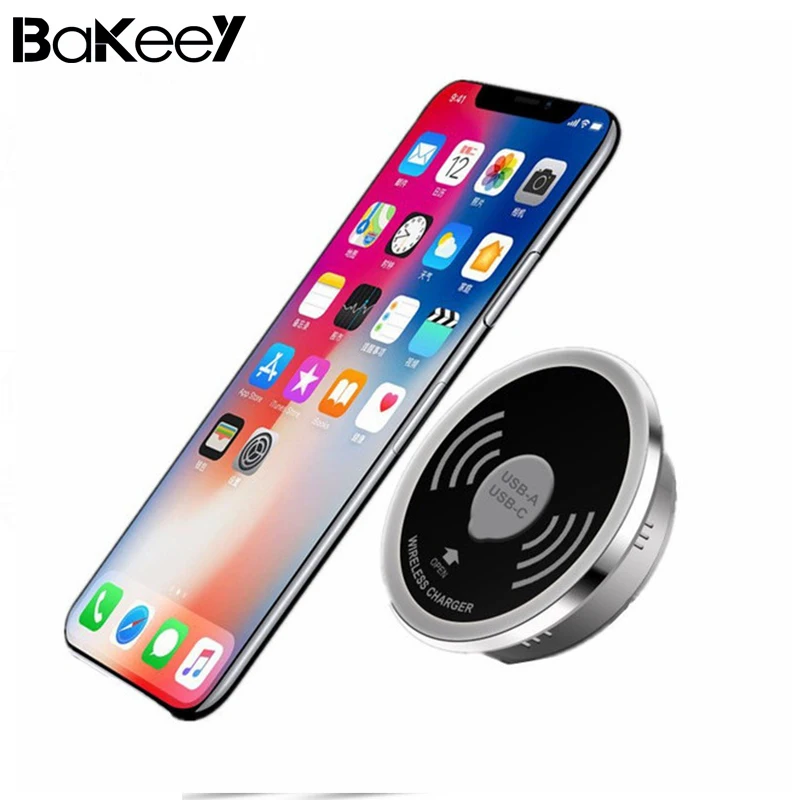 Bakeey настольное встроенное Беспроводное зарядное устройство Qi с usb-выходом 5 Вт