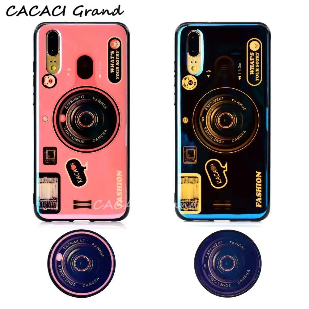 3D чехол для камеры huawei P30 Pro P20 Lite P9 P10 lite Plus P Smart Nova 4 3i 3 Ретро Мягкий ТПУ чехол с ремешком и подставкой