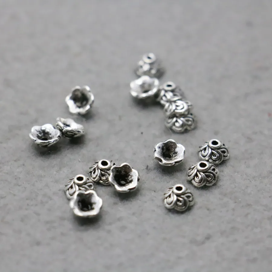 10 шт. комплектующие отдельные бусины цветы из сплава для ожерелья браслета