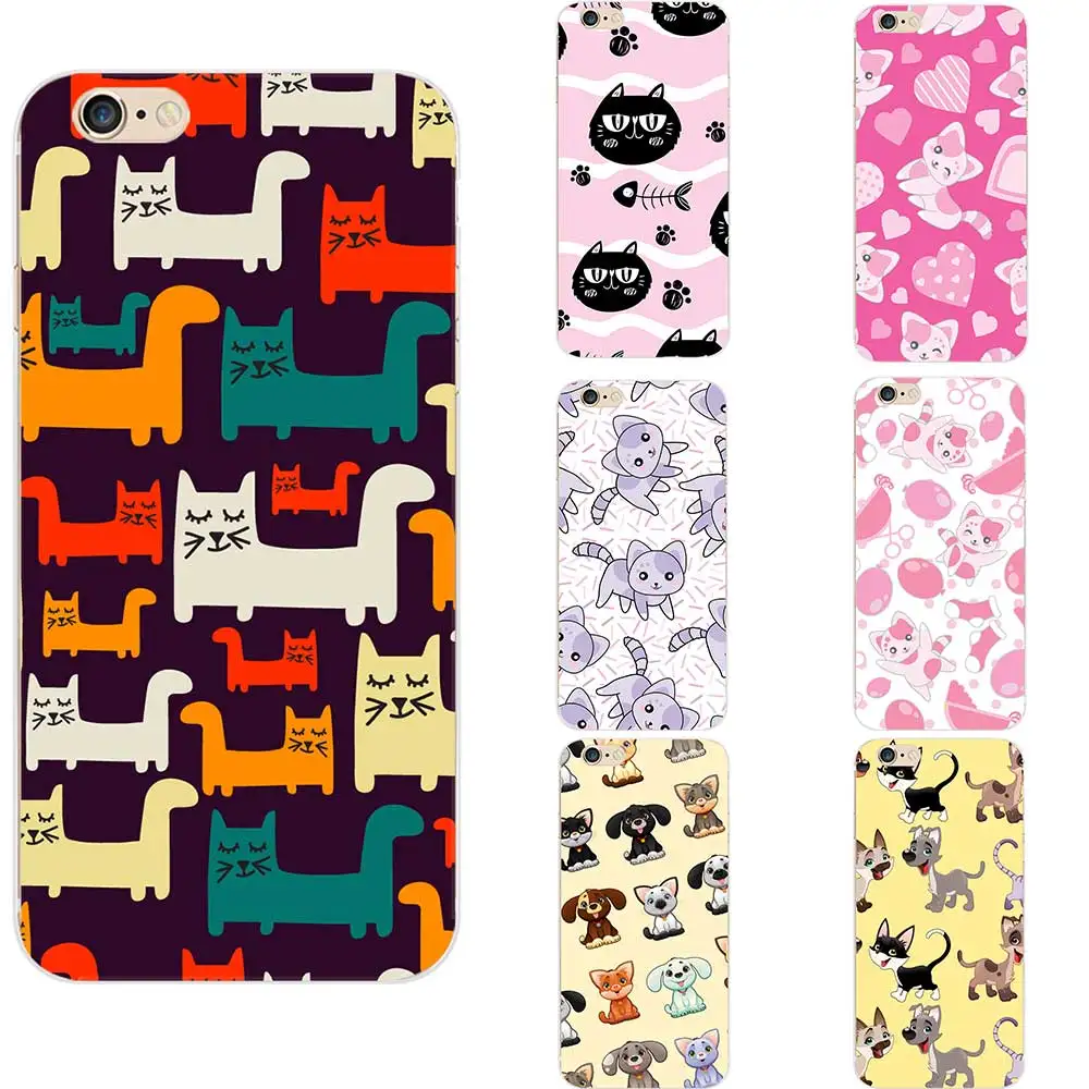 Индивидуальные чехлы для телефонов из ТПУ с изображением милой собаки и кошки