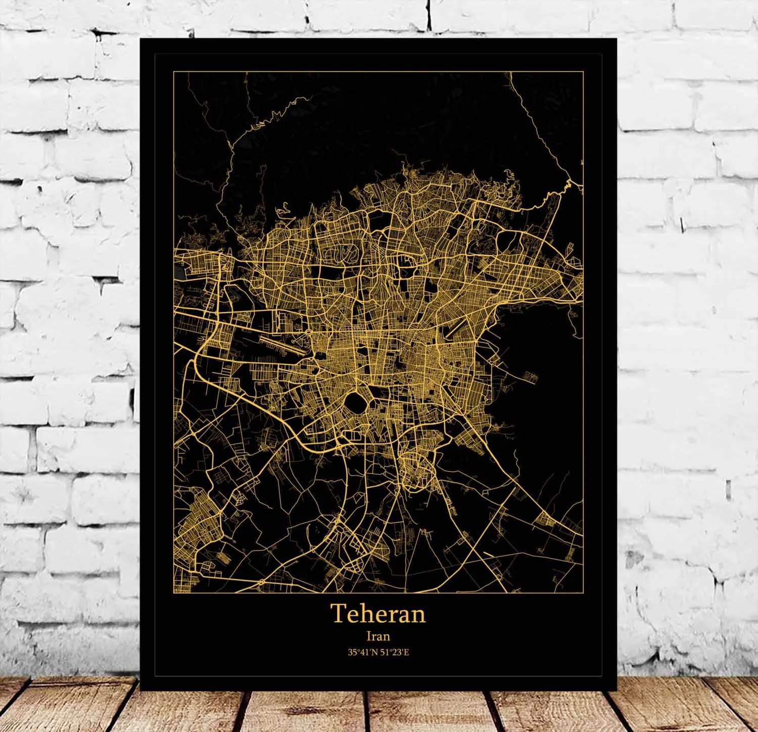 

Teheran Iran Map Poster