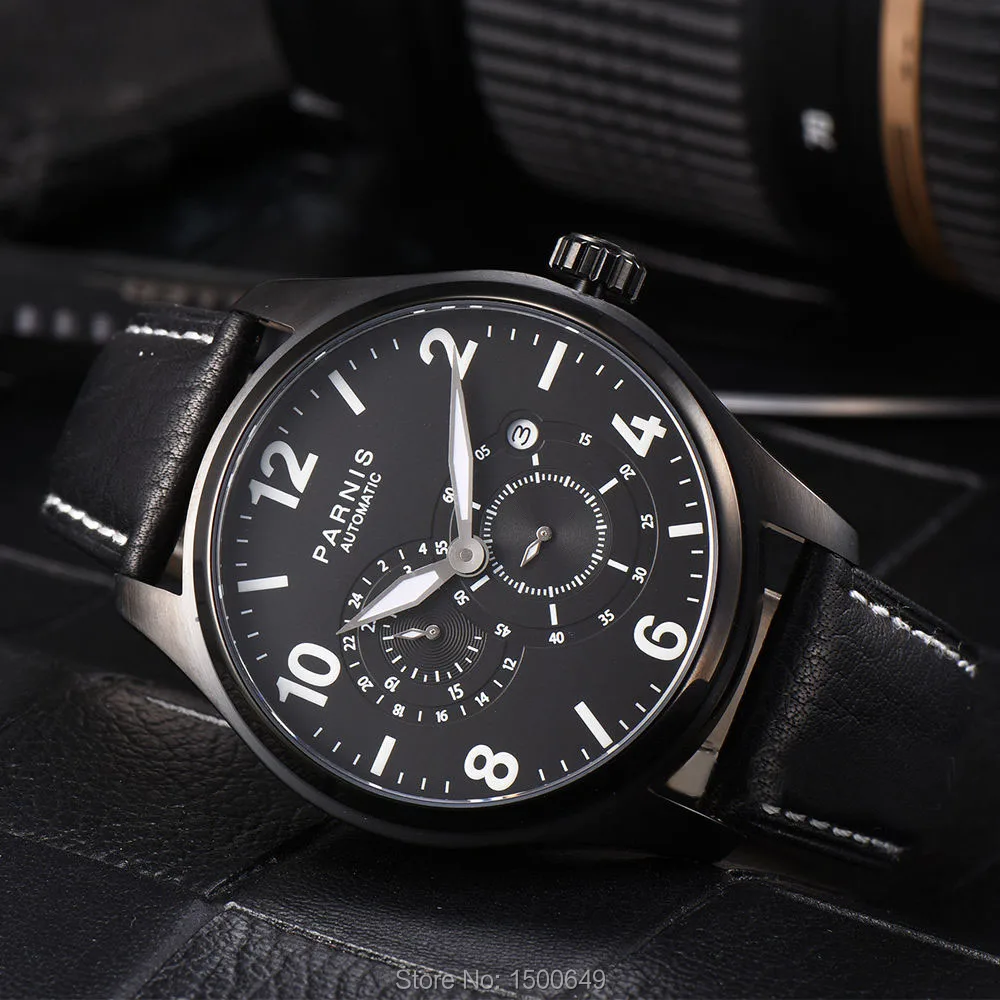 Мужские наручные часы Parnis простые модные автоматические механические Miyota 8219 с