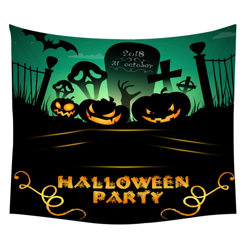 Настенное одеяло Witchcraft в стиле Хэллоуин ужас тыква мультяшное скандинавском
