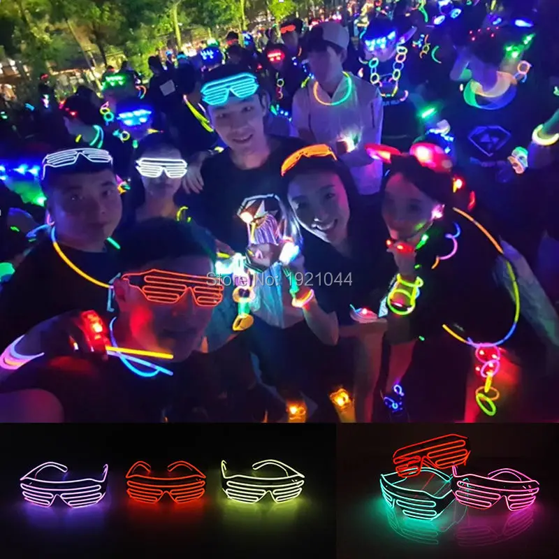 Новинка 10 Цвета EL провода Неоновый светодиодный светильник до 50 шт. затвора