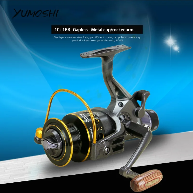 Рыболовная катушка YUMOSHI 5 2: 1 Передняя Задняя 10 + 1BB спиннинговое колесо рыболовные