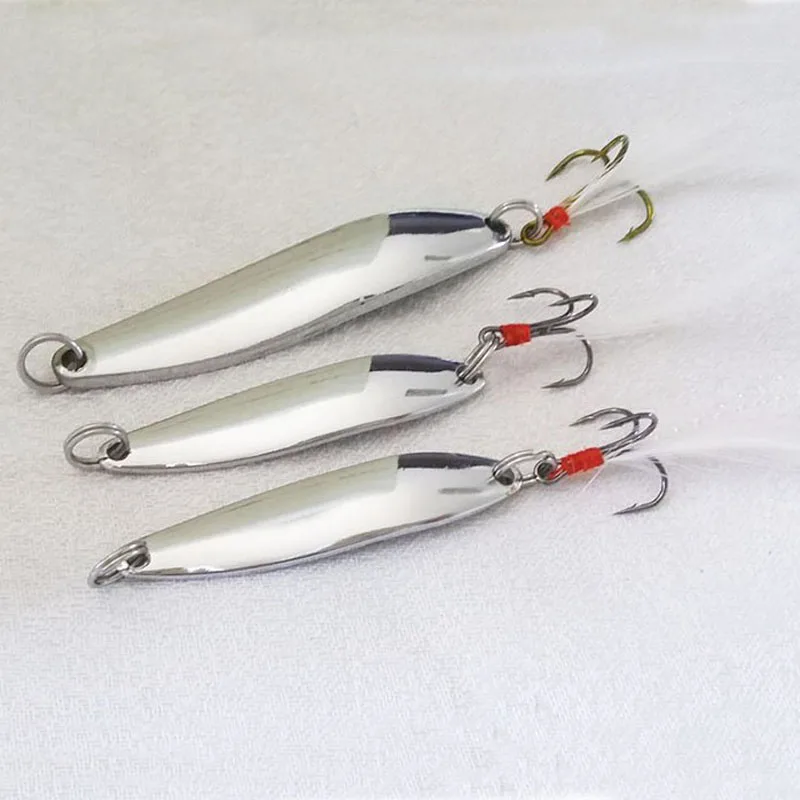 Willowleaf Fishing Spoon 5g/7g/10g/13g Silver and Gold color with Further hook fishing lure China | Спорт и развлечения