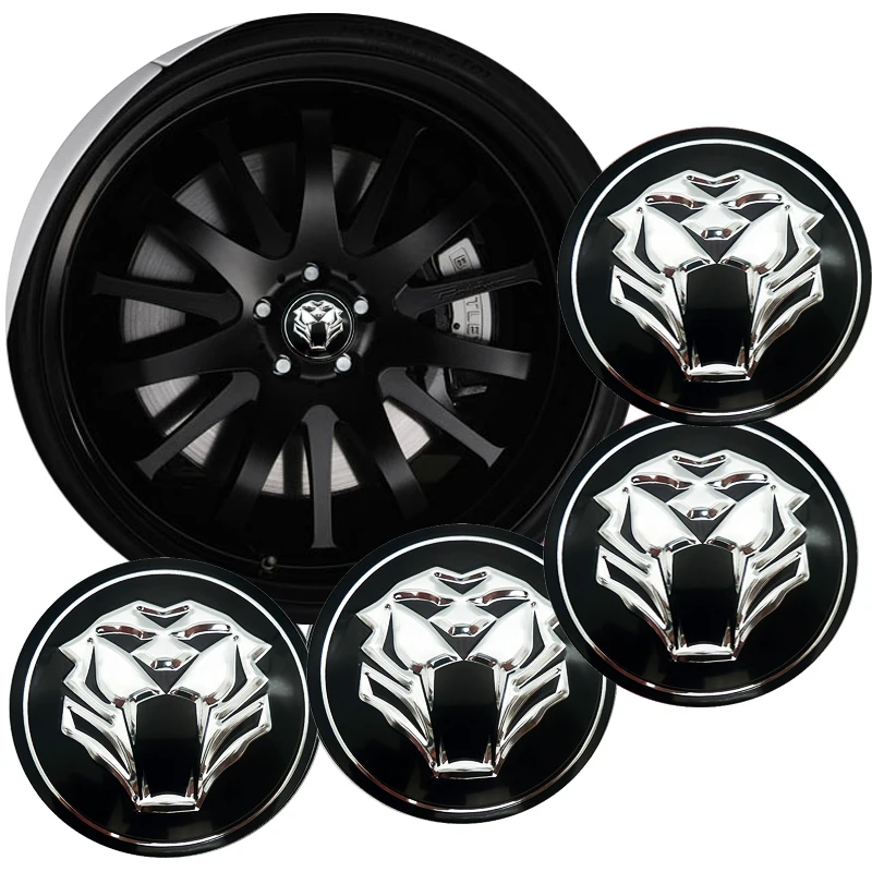 

4pcs 56mm tiger Car Wheel Center Hub Cap Cover Sticker Rim Emblem Badge Fit For BMW Audi Mercedes Kia Toyota Honda Skoda VW