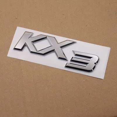 KX3 Наклеиваемого покрытия для автостайлинга из ABS пластика на Стикеры для Kia K2 K3 K3S K3DCVVT K3S K4 K5 KX3 KX5 надпись-логотип бренда хвост багажник эмблема Стикеры наклейка - Название цвета: KX3