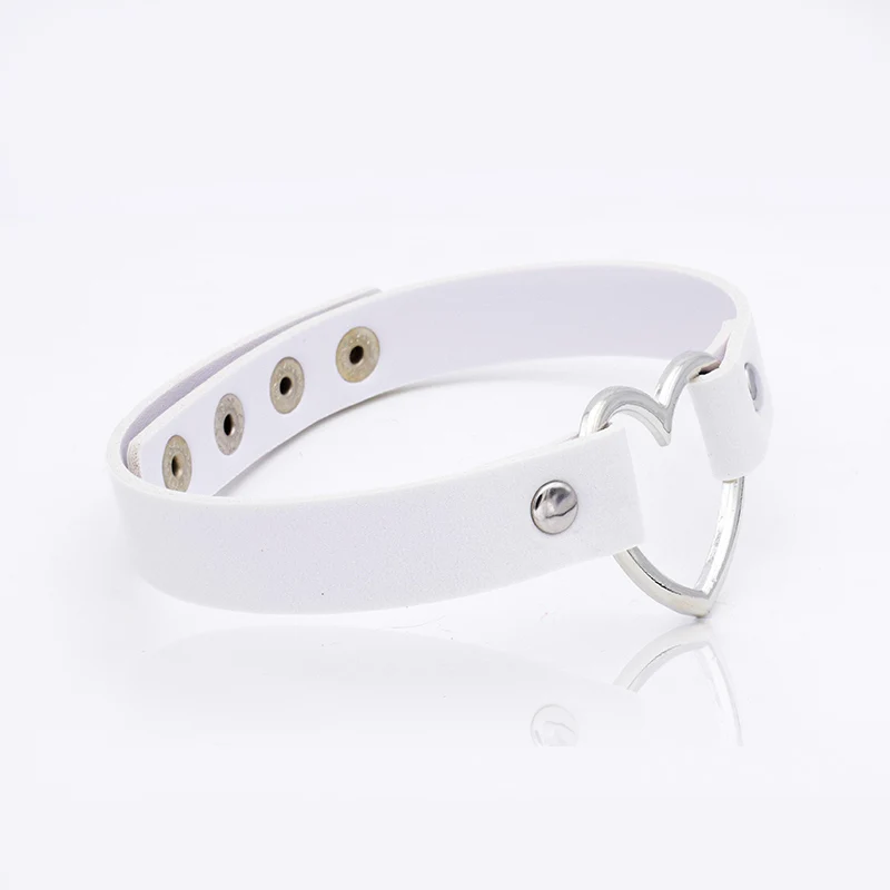 5 шт./лот панк кожа сердце чокер ожерелье для женщин ноги шея и запястья