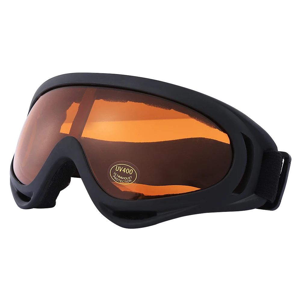 black frame orange Очки для лыж и сноуборда горные лыжные очки снегоходы зимние спортивные Gogle снежные очки - Цвет: black frame orange