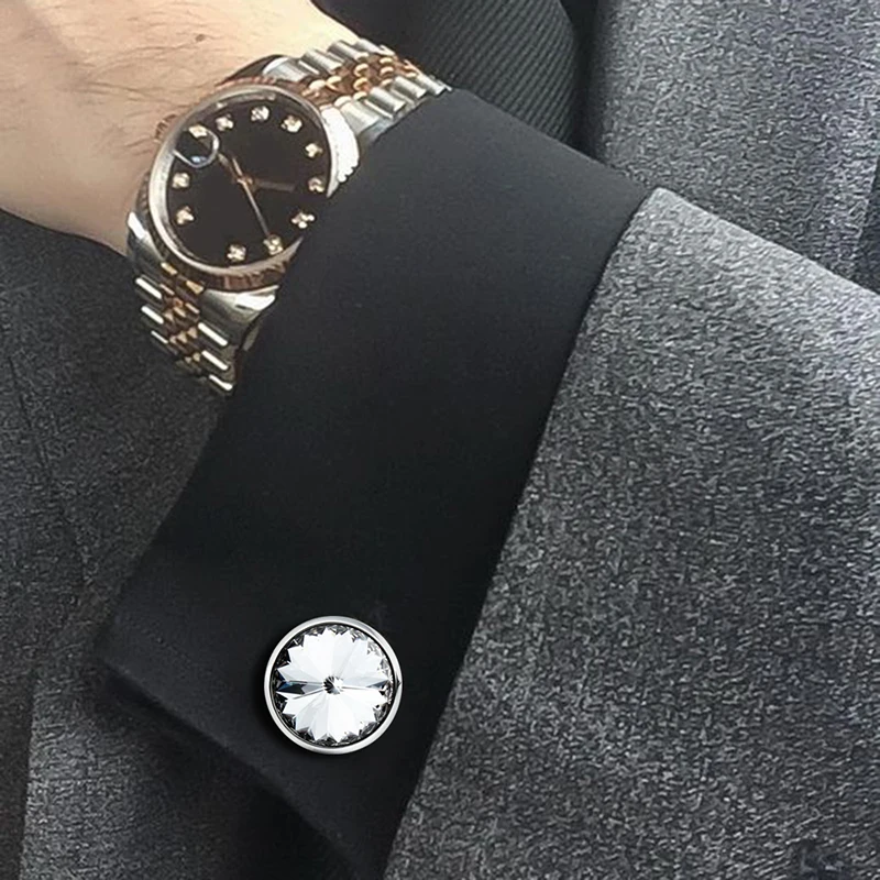 HAWSON запонки и шпильки женский костюм серебристого цвета с кристаллами Swarovski в термостразы, темно-синий, кристально-серый, фиолетовый, зеленый