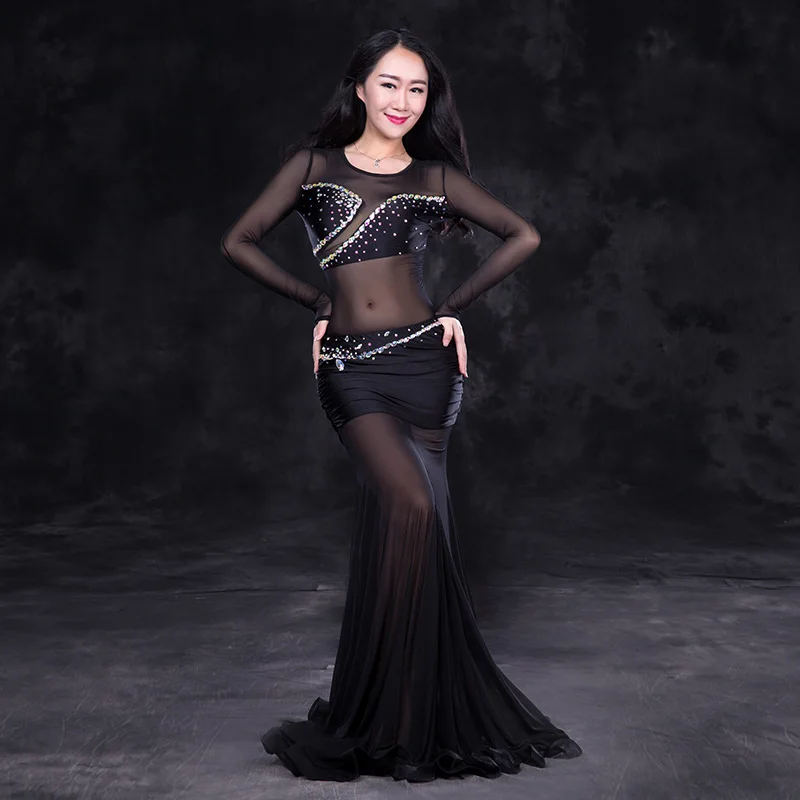 Женский костюм для восточного танца живота Клубное сценическое цельное платье с