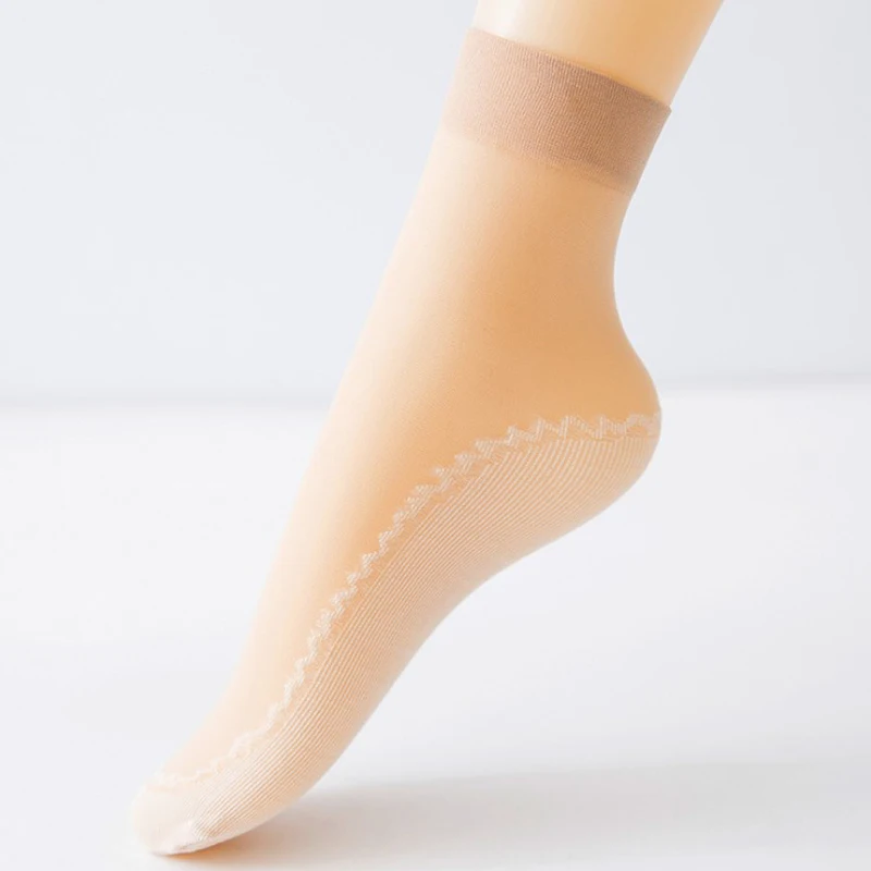 1 pair Summer Autumn Bamboo Sports Yoga Socks Women Thin Crystal Transparent Silk Girl Ankle Sox Sexy Design Sport | Спорт и