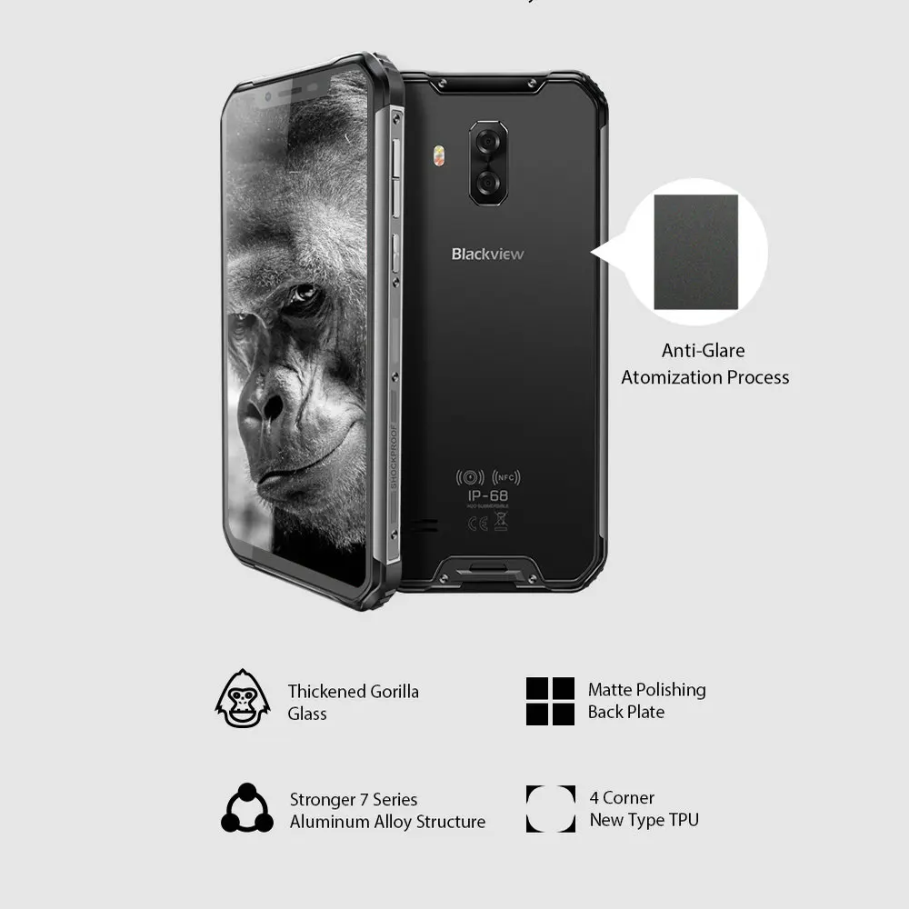 Blackview BV9600 Helio P70 Оригинальный IP68 водонепроницаемый прочный мобильный телефон 4 Гб +