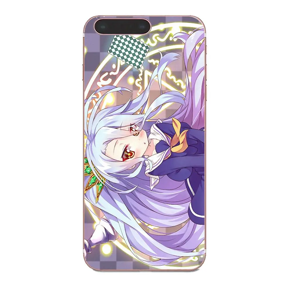 Мягкий ТПУ мобильный мультфильм без игры нет жизни Shiro для Apple iPhone 4 4S 5 5C 5S SE 6 6S 7 8 Plus