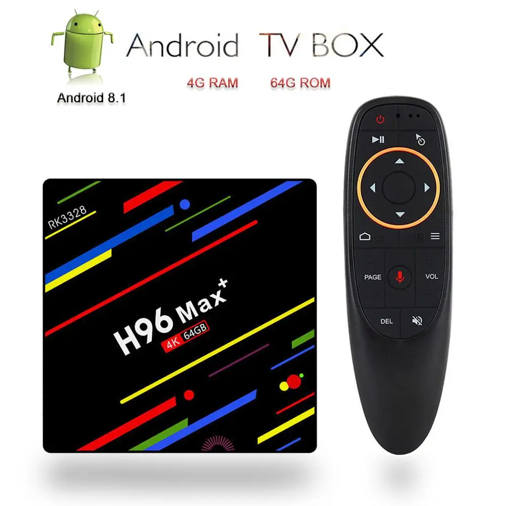 Mecool H96 Max Plus ТВ коробка Android 8 1 Смарт 4 K Декодер каналов кабельного телевидения