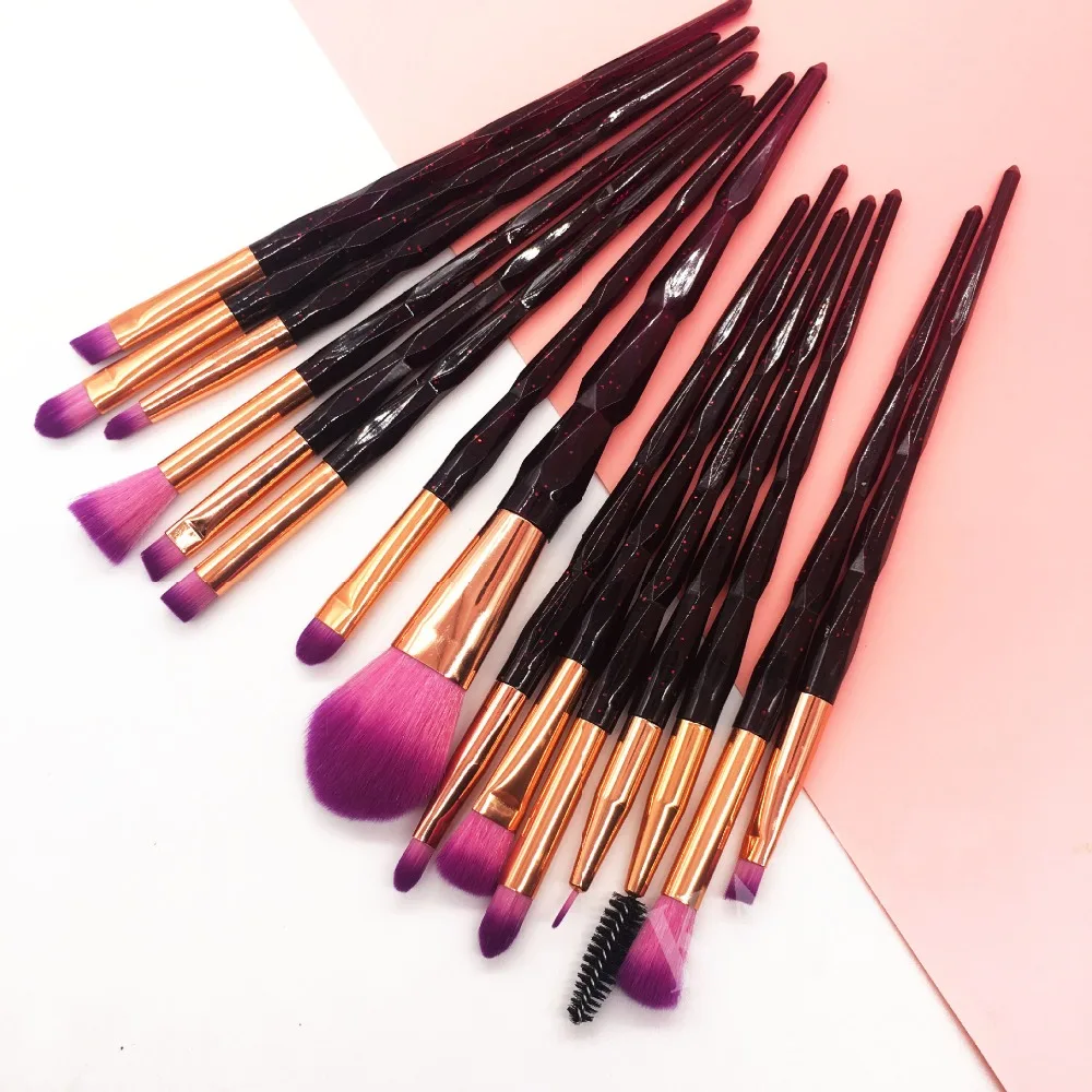 Профессиональные кисти для макияжа бриллиантовые розовая пудра тени век ресницы