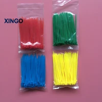 xingo 400pcs 3x100mm self locking nylon cable zip ties assorted red yellow blue green plastics zip ties wrap loop ties