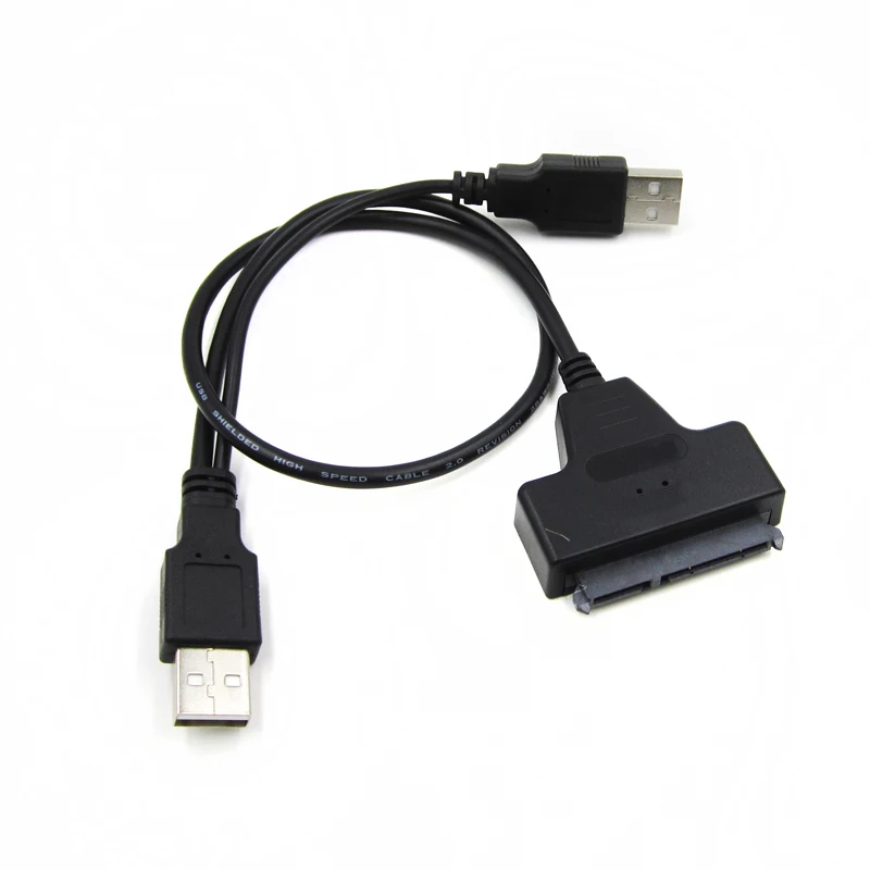 USB 2 0 для SATA 15 + 7 Pin данных и питания кабель адаптер 5 дюймов HDD SSD|usb 2.0|usb 2.0 to satausb cable |