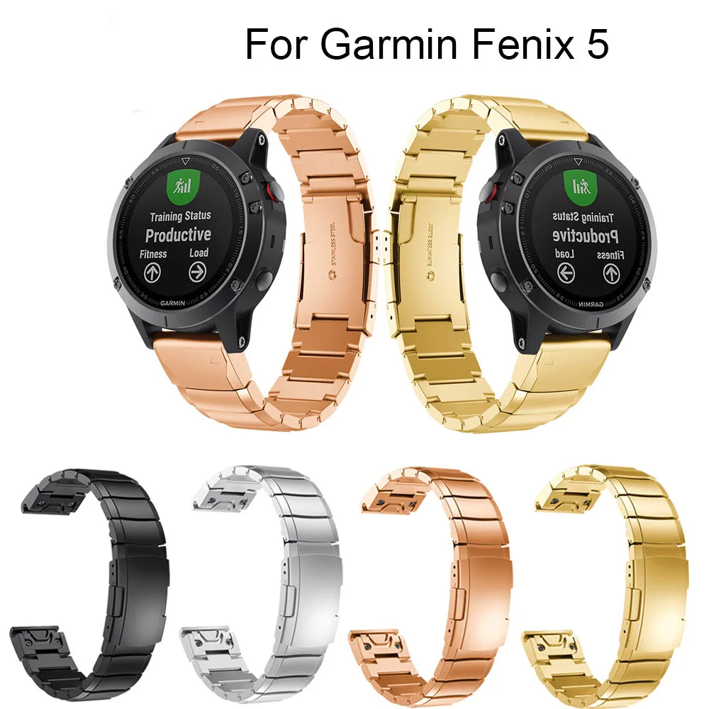 Быстросъемный ремешок из нержавеющей стали для Garmin Fenix 6 / Pro/5/5 Plus Смарт часы