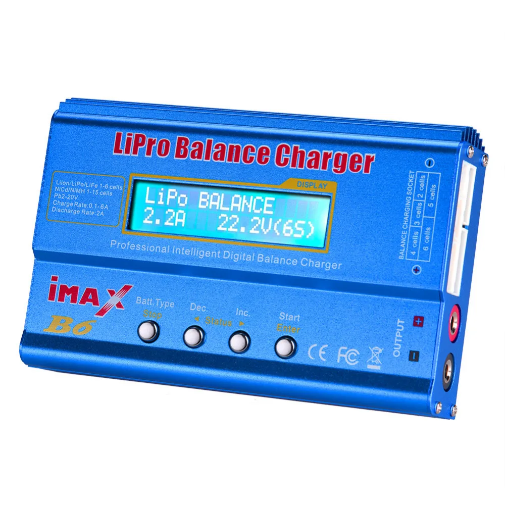 IMAX B6 80 Вт Зарядное устройство Lipo NiMh Li-Ion Ni-Cd цифровой RC Баланс Зарядное устройство Dis зарядное устройство с кабелями 15 в 6A AC/DC EU US адаптер