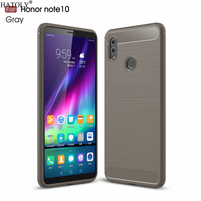 Чехол HATOLY для huawei Honor Note 10 противоударный мягкий силиконовый чехол из ТПУ с ворсом