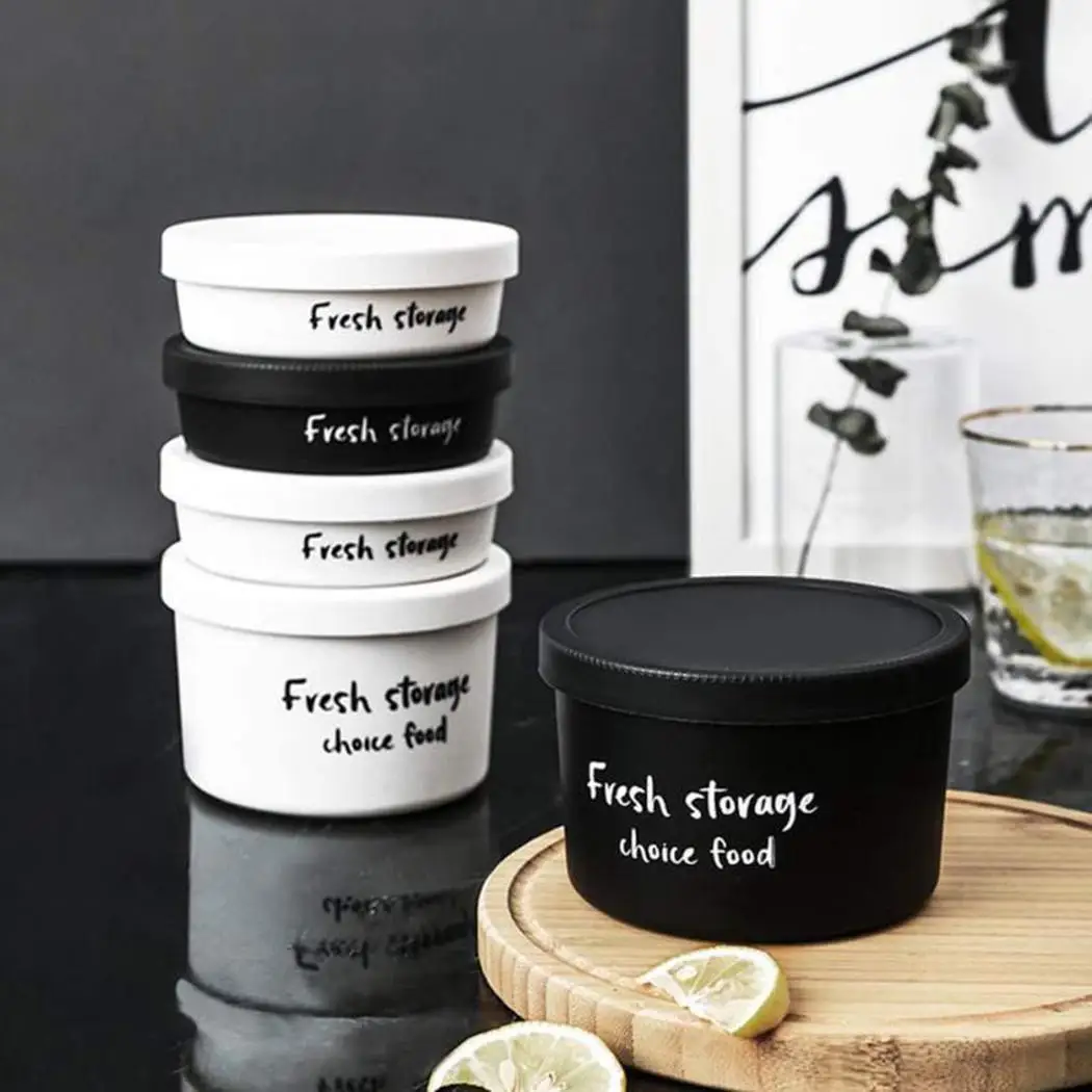 Sealed Cans Food Grain Refrigerator Storage Tanks Kitchen Letter White Black Box | Дом и сад
