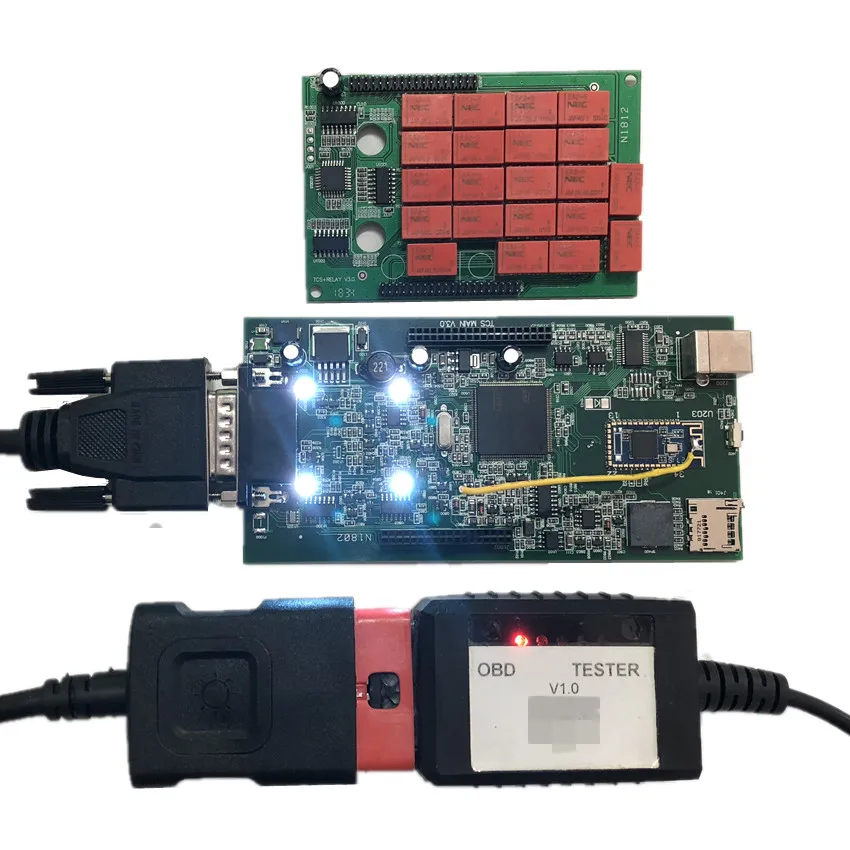 2017 1 Новейший автоматический сканер Bluetooth V3.0 PCB 2016 + keygen OBDIICAT TCS 5V NEC Реле 9241A чип obd2
