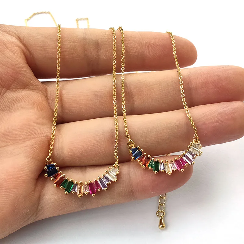 1 шт. модные ювелирные изделия золотого цвета микро паве CZ Кристалл Подвеска