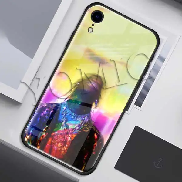 008 Чехлы с закаленным стеклом для Apple iPhone XR 7 8 6 6S Plus 11 Pro X XS MAX мягкий чехол для телефона - Цвет: 008