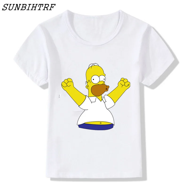 Брендовая футболка с изображением Симпсона детские милые летние футболки 3D