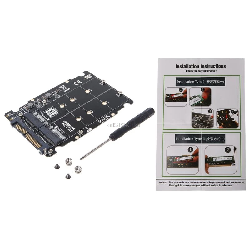 Адаптер NVMe SATA-Bus NGFF SSD на PCI-e U.2 адаптер PCIe M2 для настольного компьютера 2 в 1 м.