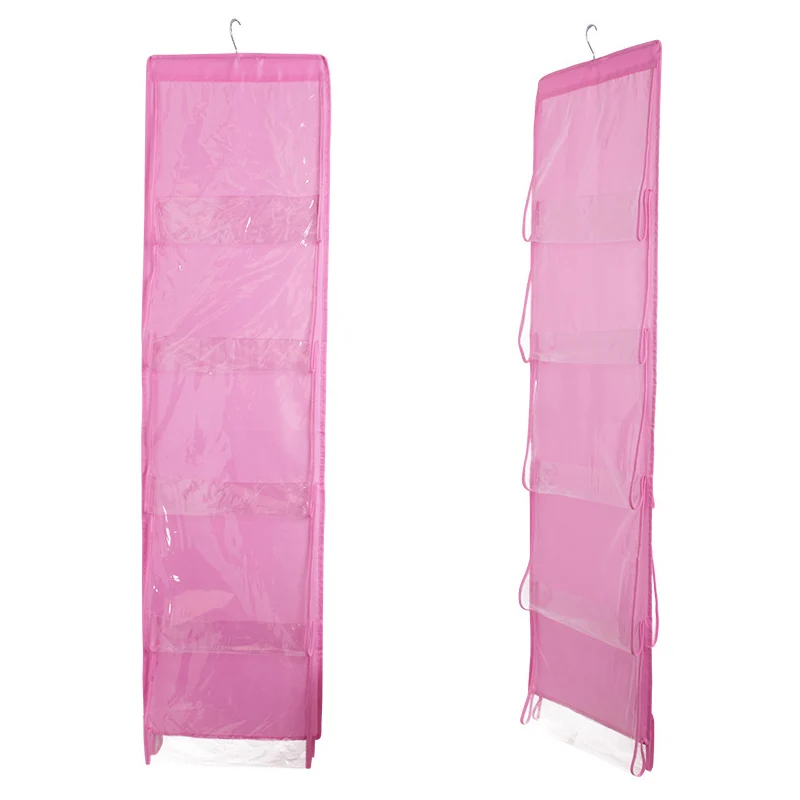pink 10 карманов, женские сумки, сумка для хранения, Оксфорд, подвесной органайзер для хранения, модная женская сумка для обуви, органайзер, Пылезащитная сумка для хранения - Цвет: pink