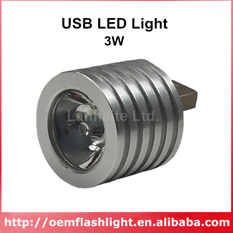 

Ультраяркая Светодиодная лампа с питанием от USB, 3 Вт, серебристая