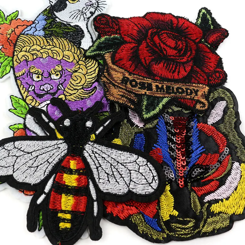 Патчи сделай сам с изображением тигра пчелы животных для ремонта отверстий