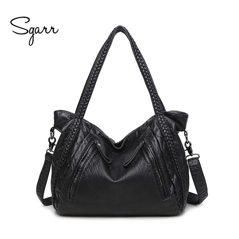 

SGARR Large Soft PU Leather Women Handbags Luxury Designer Ladies Shoulder Bag New Fashion Female Crossbody Bag Big Tote Bag