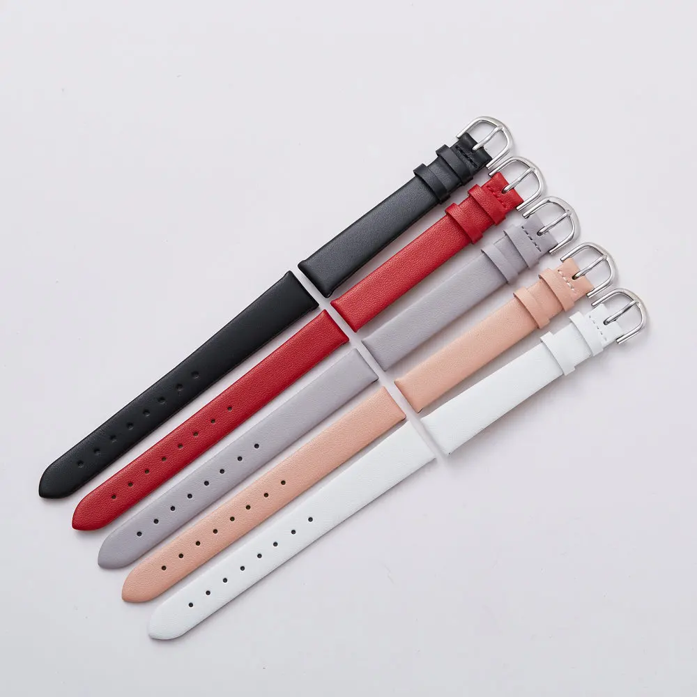 Модный ремешок из натуральной кожи для женщин часов 12 мм браслет нержавеющей