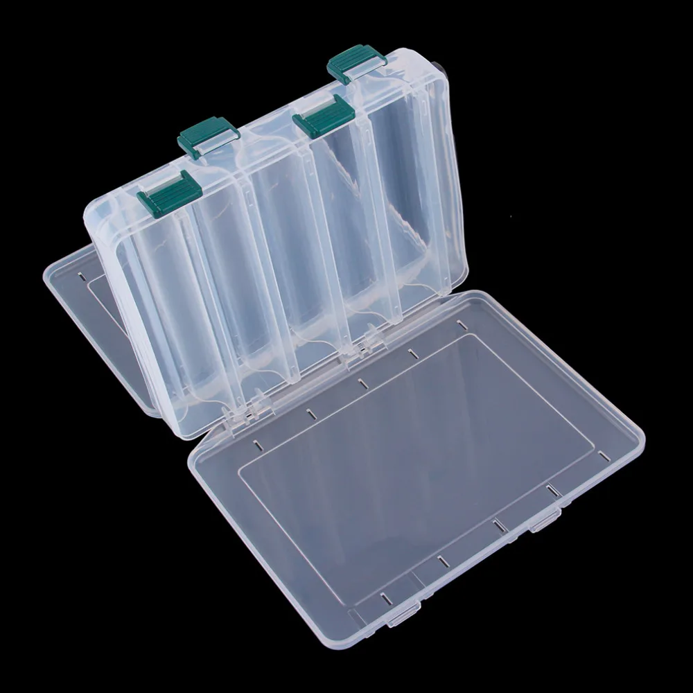 10 отсеков прозрачный пластик портативный размер двухслойная рыболовная