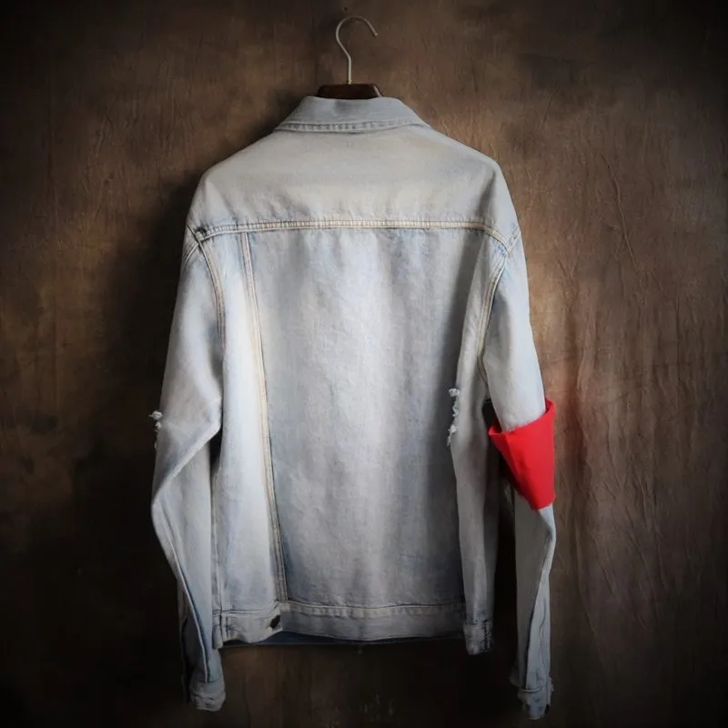 2016 новая зимняя куртка мужские куртки и пальто с нашивками дырками бомбер