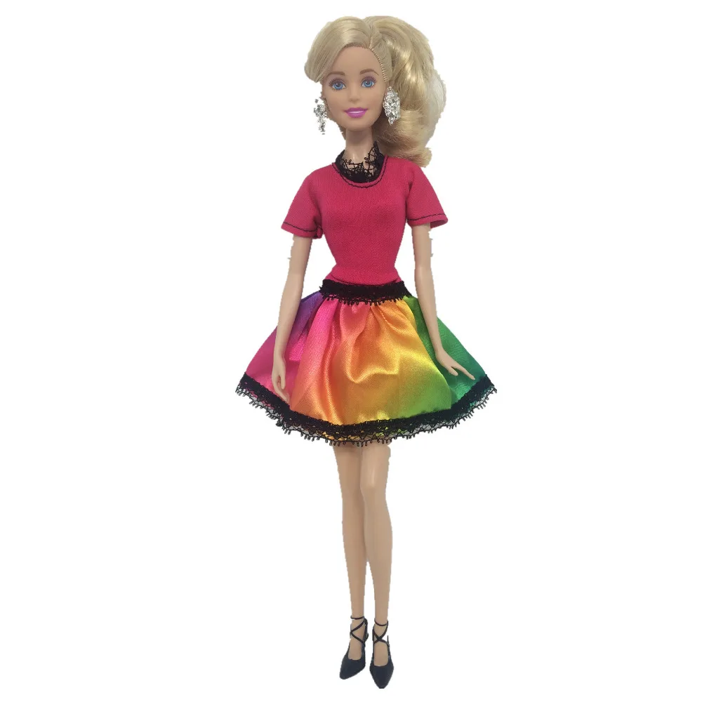 Новейшее платье NK Красочное Одежда для кукол праздничный наряд ручной работы