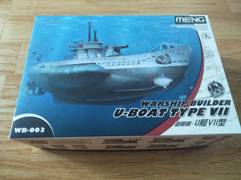 Meng WB-003 строитель военных кораблей u-лодка Тип VII Q Edition пластиковая Сборная модель комплект милая и деревянная палуба