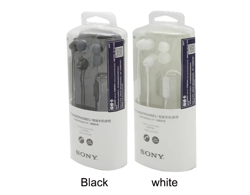 Наушники sony MDR-EX15AP наушники-вкладыши сабвуфер телефонная гарнитура Кабель управление звонком для samsung