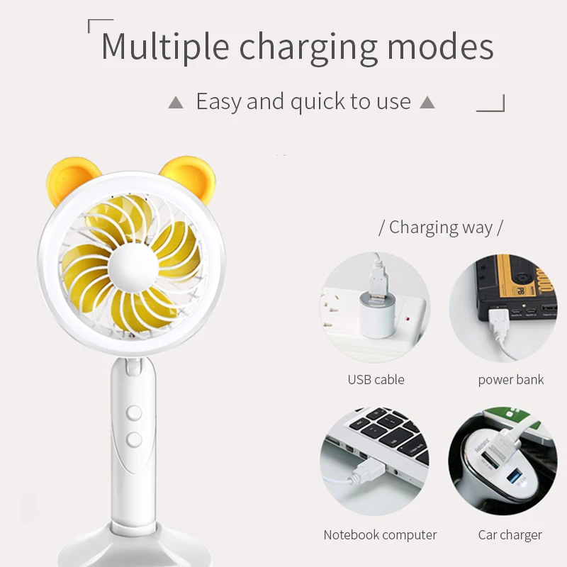 OUSU офисные гаджеты крутой Настольный вентилятор USB лампа LED свет портативный