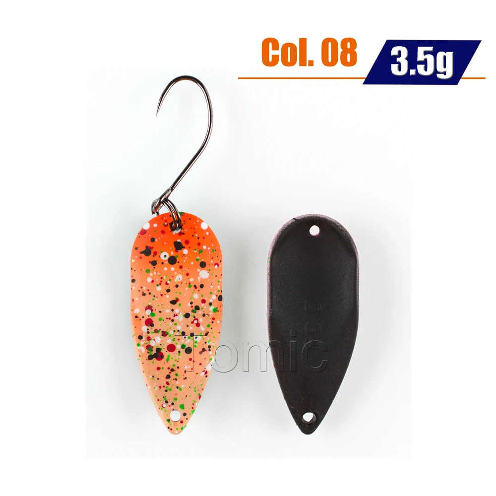3.5g Orange Томик 2,5 г 3,5 г микро рыболовные ложки форель ложка приманки жесткая приманка широкий воблер мигалка - Цвет: 3.5g Orange