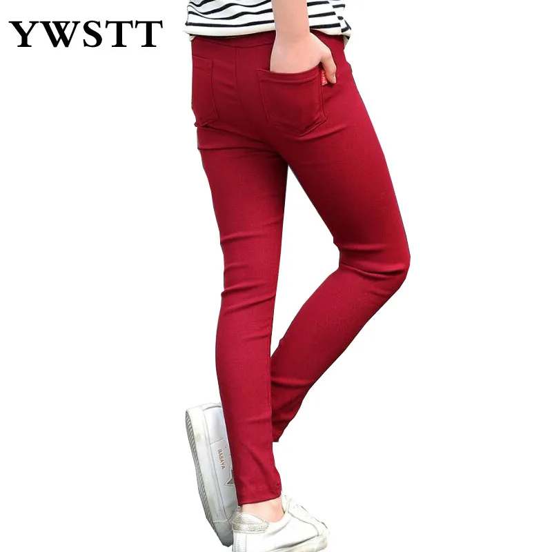 

Леггинсы для девочек, с эластичной талией, ярких цветов, узкие, 2018