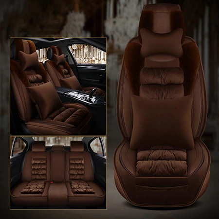 Coffee Deluxe Спереди и сзади) Высокое качество универсальные автомобильные чехлы на сиденья для benz mercedes c180 c200 gl x164 ml w164 ml320 w163 w461 w46 автокресла - Название цвета: Coffee Deluxe