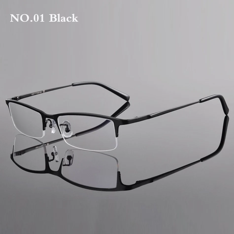RS014 C1 BLACK Мультифокальные Прогрессивные очки для чтения, мужские титановые оправы, очки для пресбиопии, мужские очки+ 1,0+ 1,25+ 2,0+ 2,25+ 3,0+ 3,25 RS014 - Цвет оправы: RS014 C1 BLACK