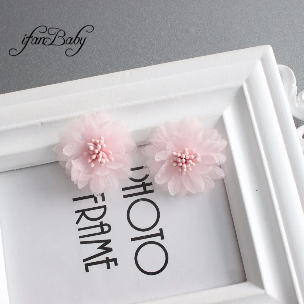 Неотделанный цветок со стеменом для волос обувь головная повязка шикарный из