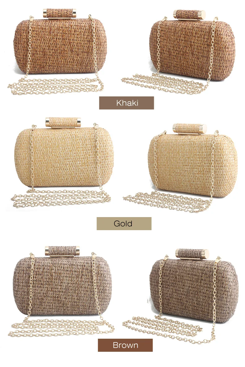 New Clutch Wallet Straw Bag Handbags Rattan Bag Handmade Woven Summer Travel Beach Bag Luxury Handbags Women Bags Designer Party